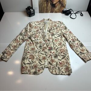 Talbots Cream Floral Women's Blazer